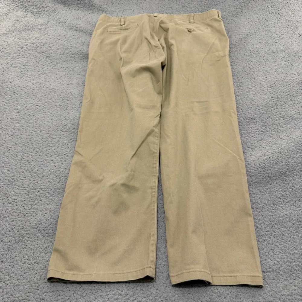 Lee Extreme Motion Chino Pants Mens 42x30 Tan Khaki Straight Fit Tapered Leg